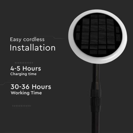 ZESTAW 2x LED Regulowana lampa solarna GARDEN LED/3W/5V 42-80 cm 4000K IP65 1000 mAh