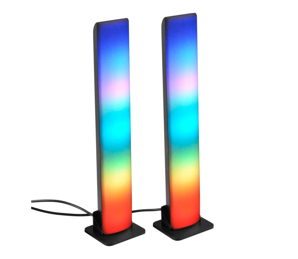 ZESTAW 2x LED RGB Ściemnialna lampa stołowa LED/5W/5V + pilot zdalnego sterowania