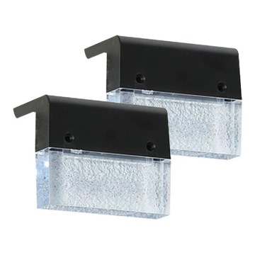 ZESTAW 2x LED RGB Solarna lampa ścienna LED/1W/1,2V 3500K IP65 600 mAh