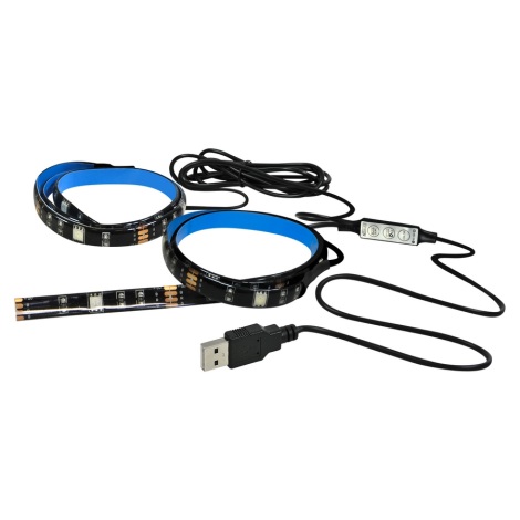 ZESTAW 2x LED RGB Taśma LED-RGB/4,8W/USB TV tryb