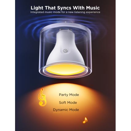 ZESTAW 2x ściemnialnych żarówek LED RGBWW MATTER GU10/4,8W/230V 2700-6500K Wi-Fi - Govee