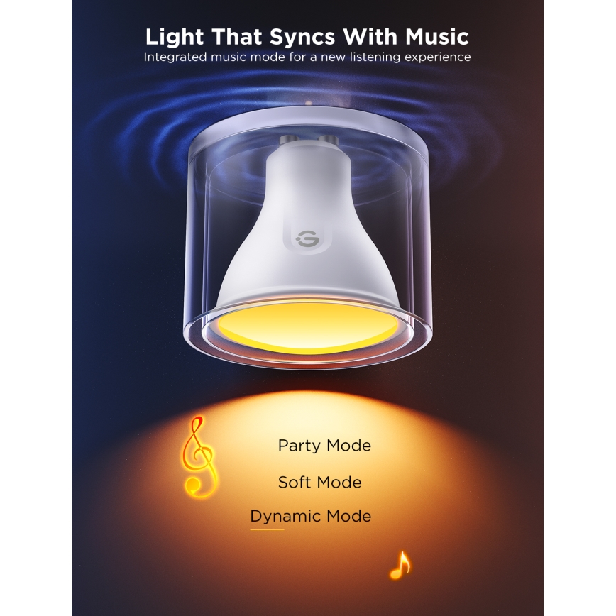 ZESTAW 2x ściemnialnych żarówek LED RGBWW MATTER GU10/4,8W/230V 2700-6500K Wi-Fi - Govee