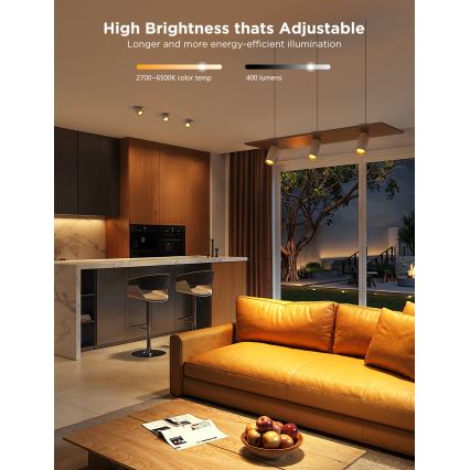 ZESTAW 2x ściemnialnych żarówek LED RGBWW MATTER GU10/4,8W/230V 2700-6500K Wi-Fi - Govee