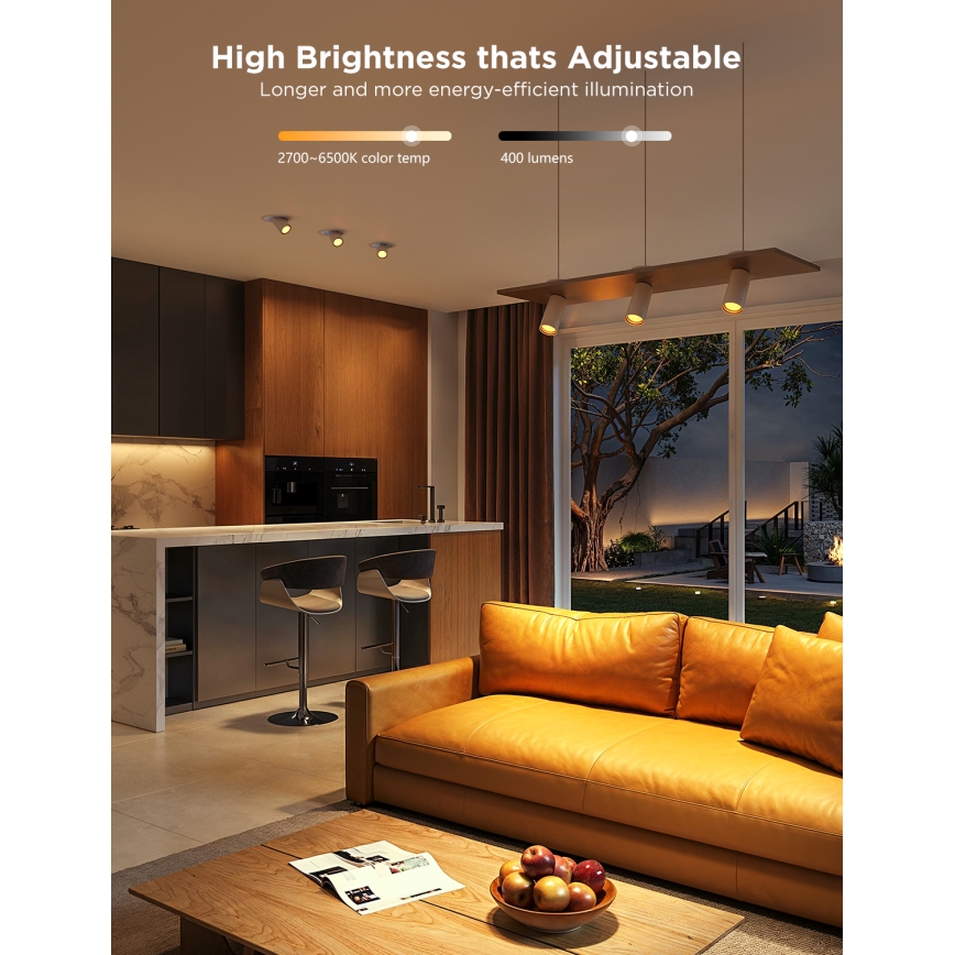 ZESTAW 2x ściemnialnych żarówek LED RGBWW MATTER GU10/4,8W/230V 2700-6500K Wi-Fi - Govee