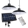 ZESTAW 2x LED Ściemnialna solarna lampa wisząca z czujnikiem zmierzchu LED/6W/3,7V 2000 mAh IP44 + Pilot zdalnego sterowania
