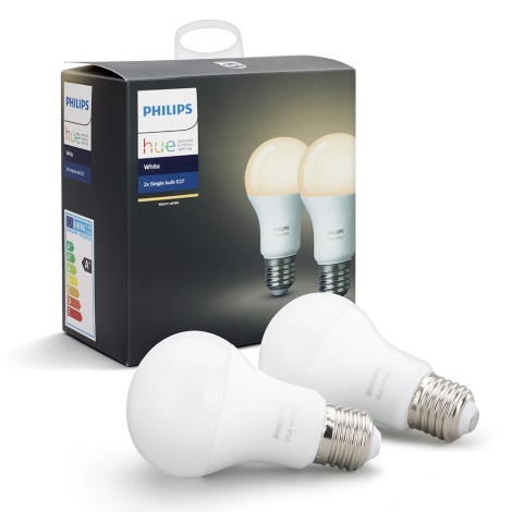 ZESTAW 2x LED Ściemnialna żarówka Philips Hue WHITE E27/9W/230V