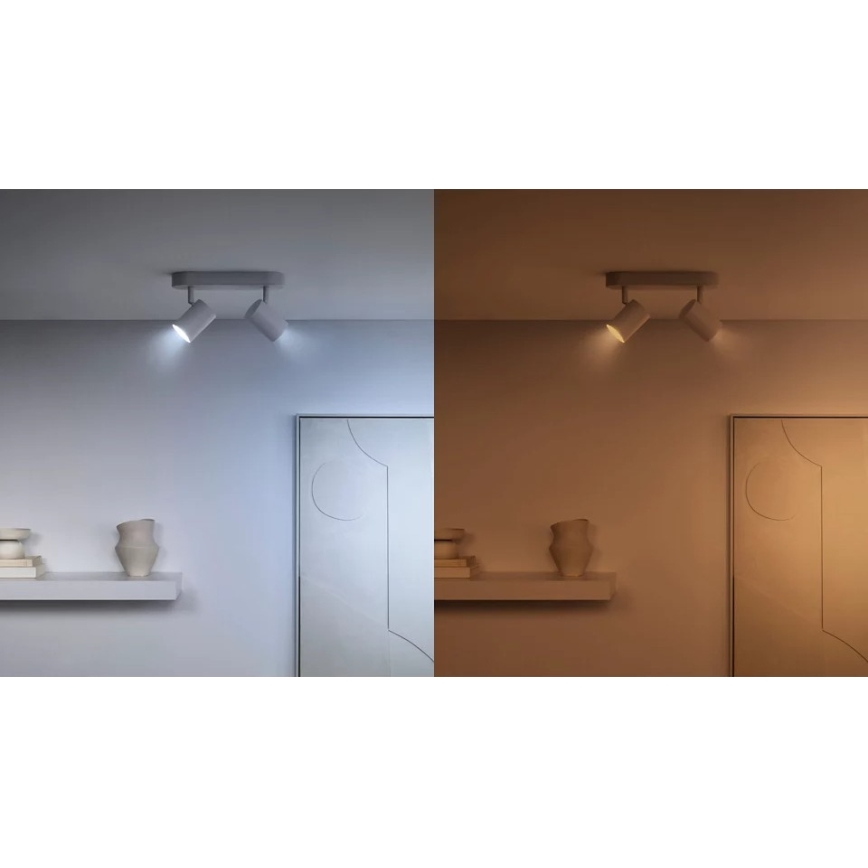 Zestaw 2x ściemnialnych żarówek LED z czujnikami ruchu PAR16 GU10/4,7W/230V 2700-6500K CRI 90 Wi-Fi - WiZ