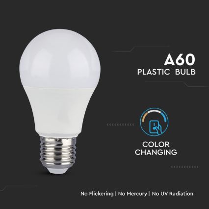 ZESTAW 2x LED Żarówka A60 E27/9W/230V 3000/4000/6400K