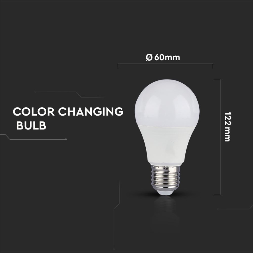 ZESTAW 2x LED Żarówka A60 E27/9W/230V 3000/4000/6400K