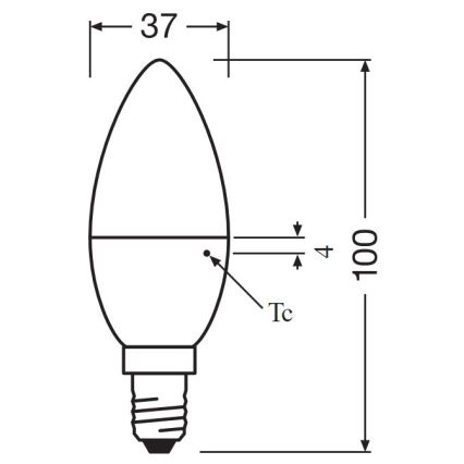 ZESTAW 2x LED Żarówka B35 E14/4,9W/230V 3000K - Osram