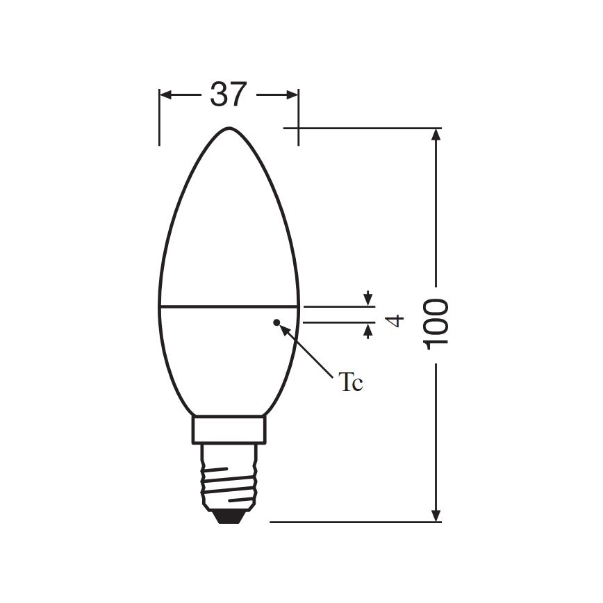 ZESTAW 2x LED Żarówka B35 E14/4,9W/230V 3000K - Osram