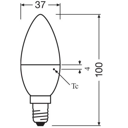 ZESTAW 2x LED Żarówka B38 E14/4,9W/230V 3000K - Osram