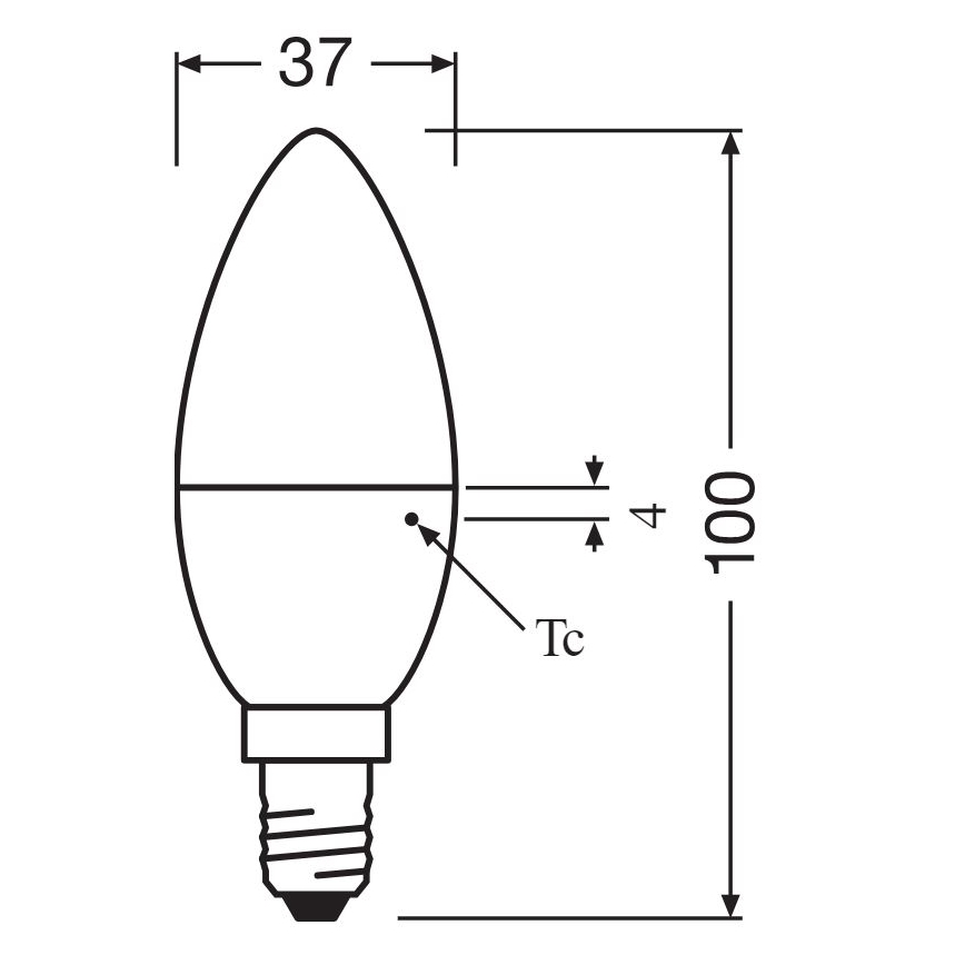 ZESTAW 2x LED Żarówka B38 E14/4,9W/230V 3000K - Osram