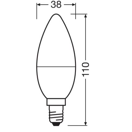 ZESTAW 2x LED Żarówka B38 E14/7,5W/230V 3000K - Osram
