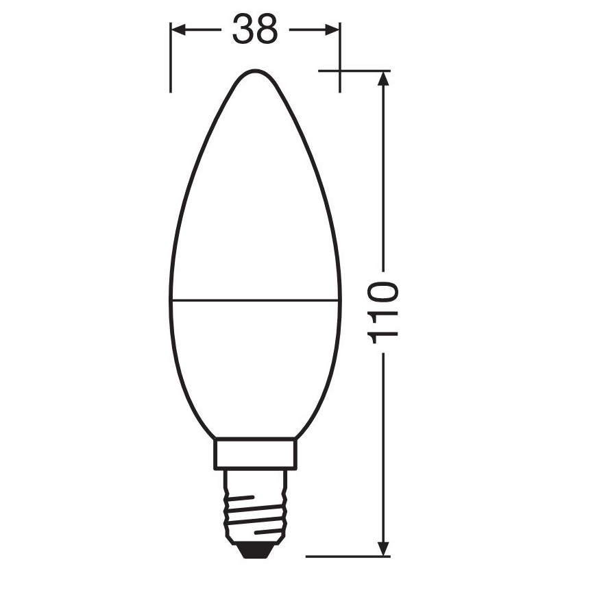 ZESTAW 2x LED Żarówka B38 E14/7,5W/230V 3000K - Osram