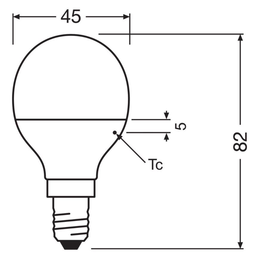 ZESTAW 2x LED Żarówka P45 E14/4,9W/230V 3000K - Osram