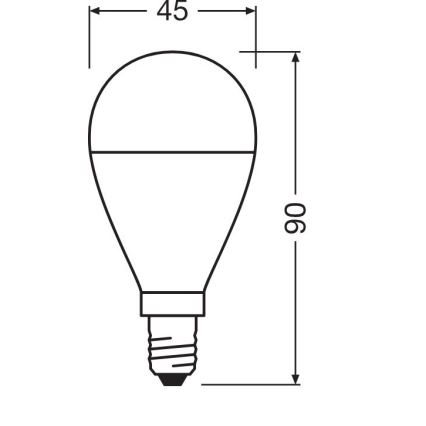 ZESTAW 2x LED Żarówka P45 E14/7W/230V 3000K - Osram