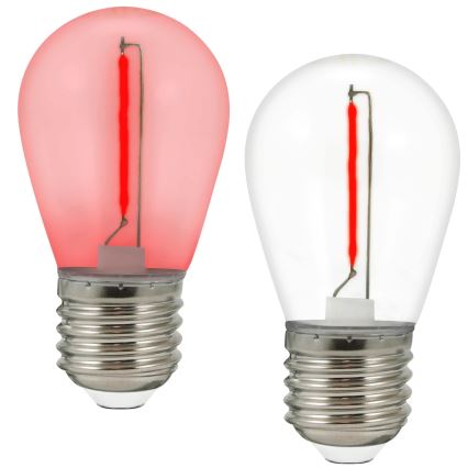 ZESTAW 2x Żarówka LED PARTY E27/0,3W/36V czerwona
