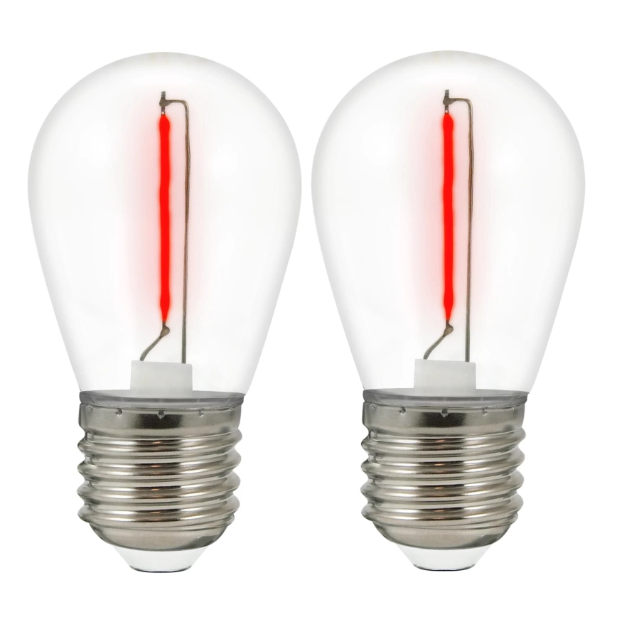 ZESTAW 2x Żarówka LED PARTY E27/0,3W/36V czerwona