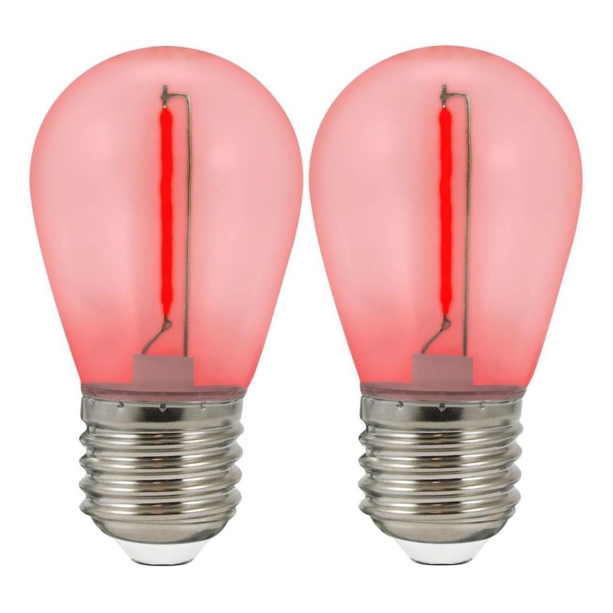 ZESTAW 2x LED Żarówka PARTY E27/0,3W/36V czerwony