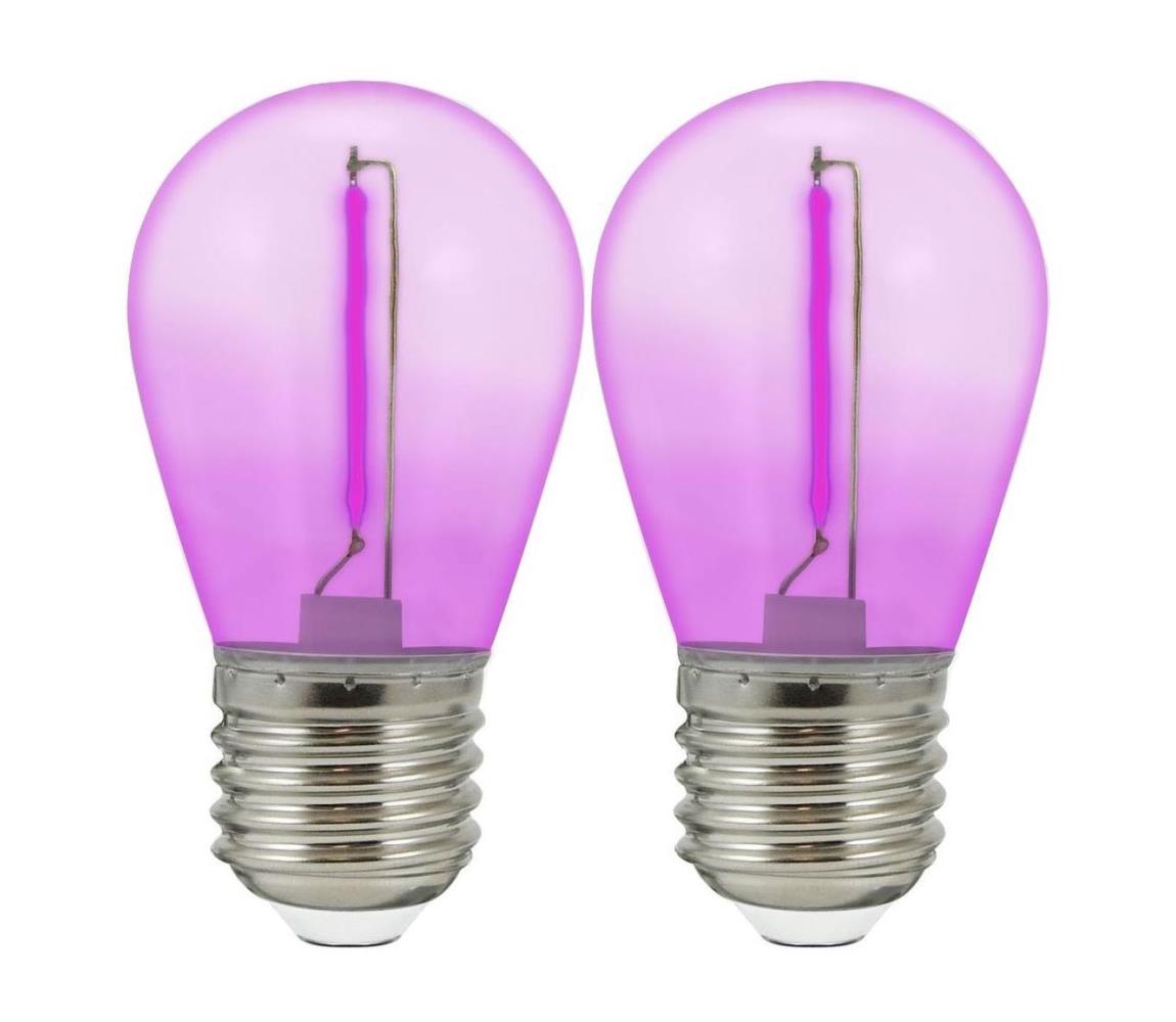 ZESTAW 2x LED Żarówka PARTY E27/0,3W/36V fioletowy