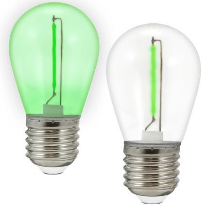 ZESTAW 2x Żarówka LED PARTY E27/0,3W/36V zielona