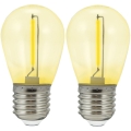 ZESTAW 2x LED Żarówka PARTY E27/0,3W/36V żółta