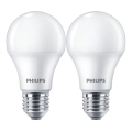 ZESTAW 2x LED Żarówka Philips A60 E27/10W/230V 4000K