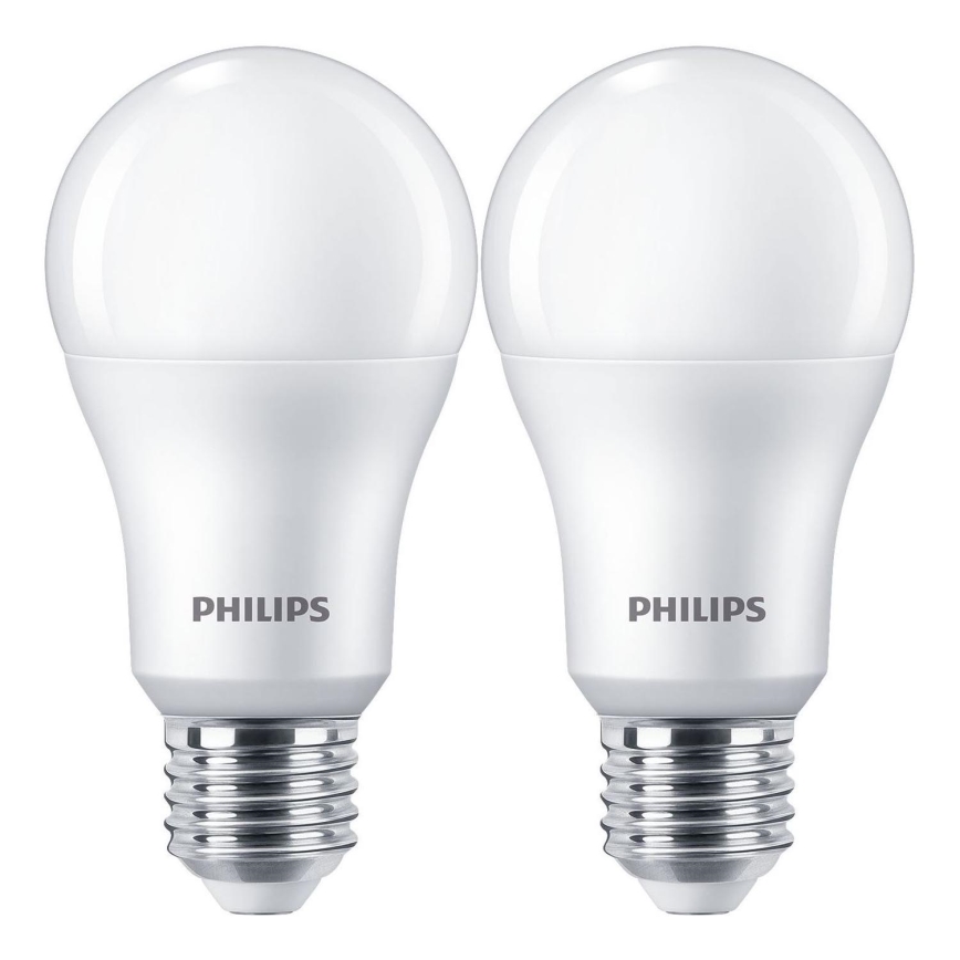 ZESTAW 2x LED Żarówka Philips A67 E27/13W/230V 4000K