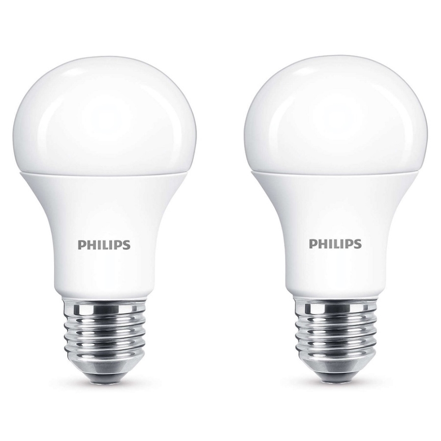 SADA 2x LED Żarówka Philips E27/13W/230V