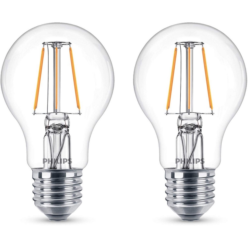 ZESTAW 2x LED Żarówka Philips E27/4,3W/230V 2700K