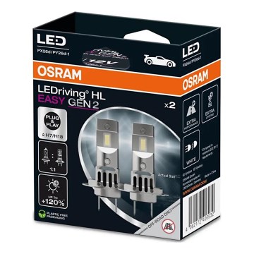 ZESTAW 2x LED Żarówka samochodowa EASY GEN H7 PX26d/16W/12V 6500K - Osram