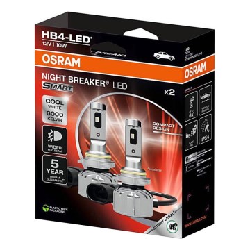 ZESTAW 2x LED żarówka samochodowa NIGHT BREAKER SMART HB4 P22d/10W/12V 6000K - Osram