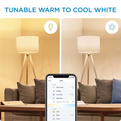 ZESTAW 2x LED Żarówka ściemnialna C37 E14/4,9W/230V 2700-6500K CRI 90 Wi-Fi - WiZ