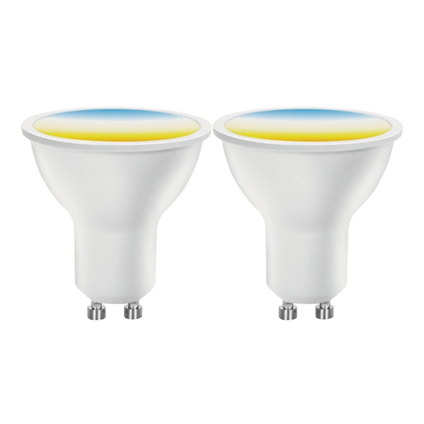 ZESTAW 2x LED Żarówka ściemnialna MESH Smart GU10/6,5W/230V 2700-6500K + zdalne sterowanie - Aigostar