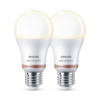ZESTAW 2x LED Żarówka ściemnialna Philips A60 E27/8W/230V Wi-Fi