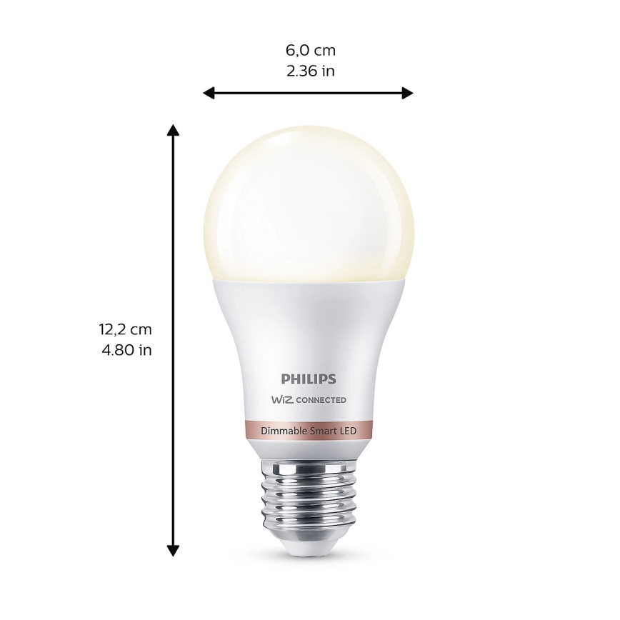 ZESTAW 2x LED Żarówka ściemnialna Philips A60 E27/8W/230V Wi-Fi
