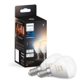 ZESTAW 2x LED Żarówka ściemnialna Philips Hue WHITE AMBIANCE P45 E14/5,1W/230V 2200-6500K