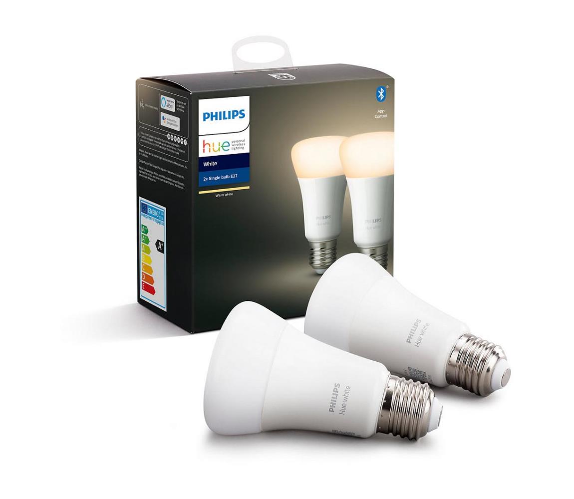 ZESTAW 2x LED Żarówka ściemnialna Philips Hue WHITE E27/9W/230V 2700K