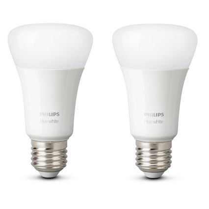 ZESTAW 2x LED Żarówka ściemnialna Philips Hue WHITE E27/9W/230V 2700K