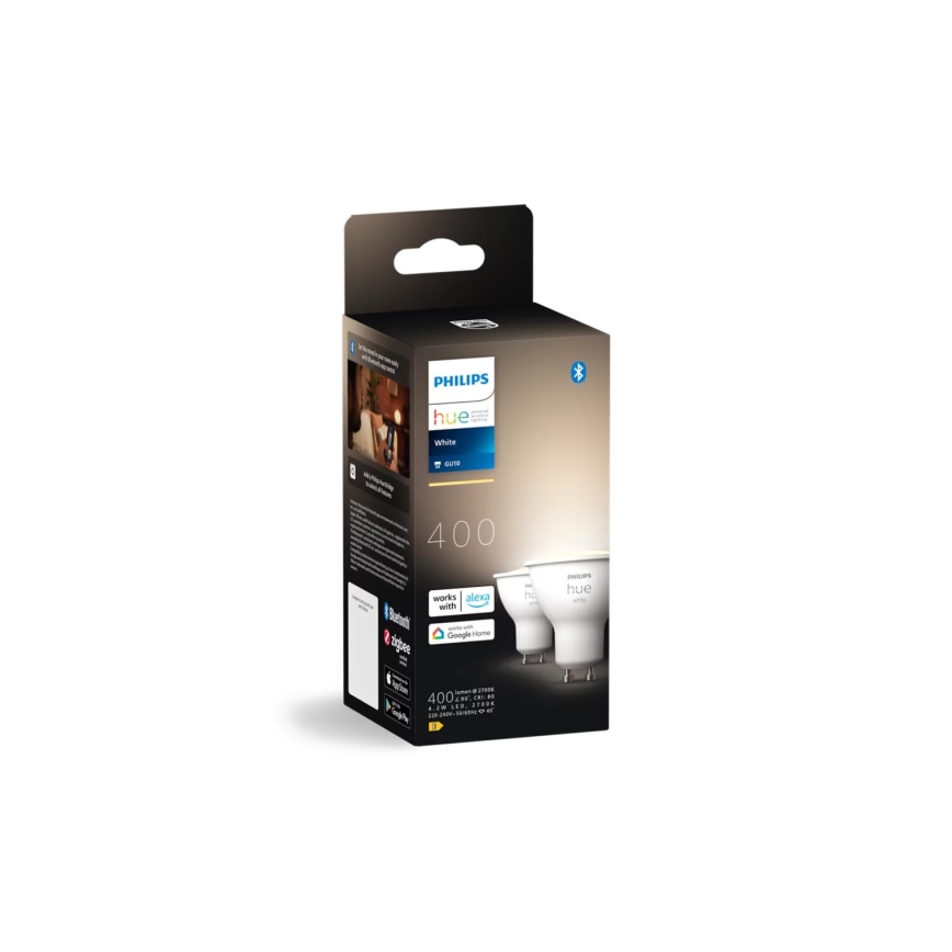 ZESTAW 2x LED Żarówka ściemnialna Philips Hue WHITE GU10/4,2W/230V 2700K