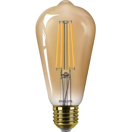 ZESTAW 2x LED Żarówka ściemnialna VINTAGE Philips ST64 E27/4,2W/230V 2200K