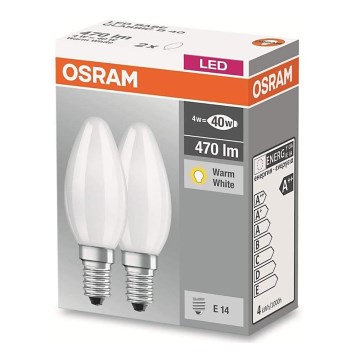 ZESTAW 2x LED Żarówka STAR B40 E14/4W/230V 2700K - Osram