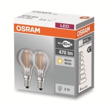 ZESTAW 2x LED Żarówka VINTAGE B40 E14/4W/230V 2700K - Osram
