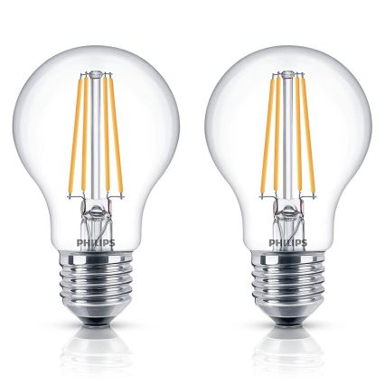 SADA 2x LED Żarówka Philips E27/7W/230V 2700K