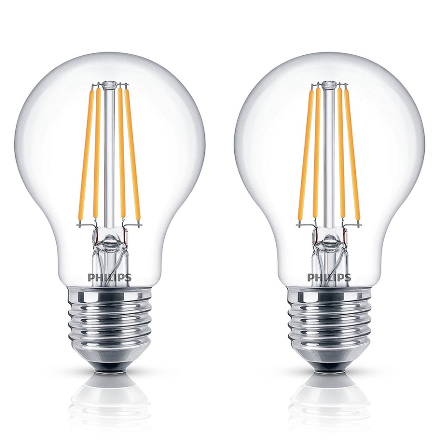 SADA 2x LED Żarówka Philips E27/7W/230V 2700K