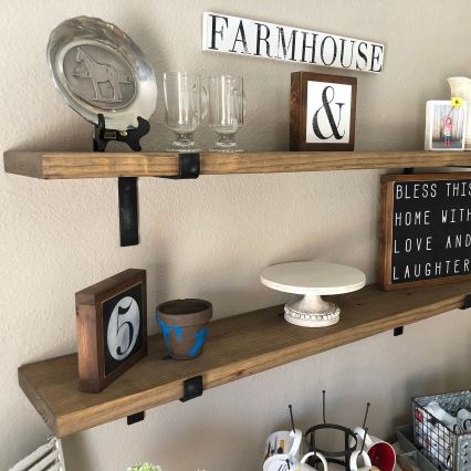 ZESTAW 2x Półka ścienna świerk