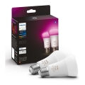 ZESTAW 2x ściemnialna żarówka LED Philips Hue White and Color Ambiance A60 E27/6,5W/230V 2000-6500K