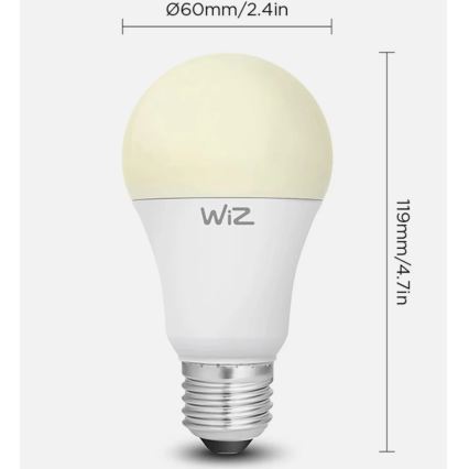 ZESTAW 2x ściemnialne żarówki LED A60 E27/9W/230V 2700K Wi-Fi + pilot zdalnego sterowania - WiZ