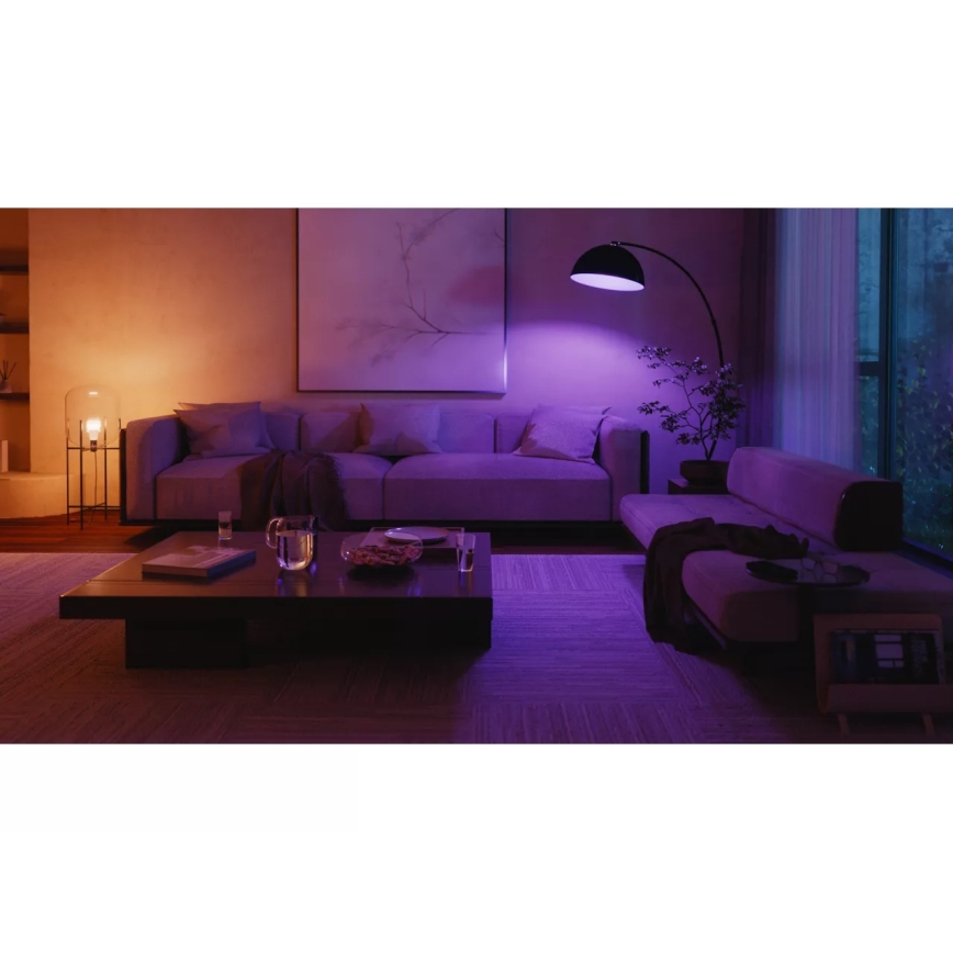 Zestaw 2x ściemnialnych żarówek LED Philips Hue WHITE AND COLOR AMBIANCE E27/6W/230V 1000-20000K
